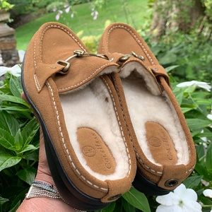 Cole Haan marde‎ suede mule with shearling  lining